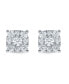 ფოტო #3 პროდუქტის Diamond Square Cluster Stud Earrings (2 ct. t.w.)
