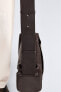 Xl rectangular leather crossbody bag