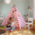 Фото #4 товара Tipi Zelt rosa gestreift 120x120x150cm