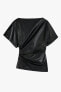 Фото #7 товара Draped leather top - limited edition