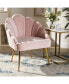 Фото #16 товара Furniture Cinzia Glam and Luxe Upholstered Seashell Shaped Accent Chair