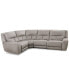 Фото #5 товара CLOSEOUT! Terrine 4-Pc. Fabric Sectional with 2 Power Motion Recliners, Created for Macy's