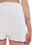 ASOS design blanket stitch short co ord in ivory