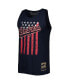 Фото #3 товара Men's Navy Los Angeles Dodgers Cooperstown Collection Stars and Stripes Tank Top