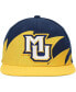 Фото #2 товара Men's Gold, Navy Marquette Golden Eagles Sharktooth Snapback Hat