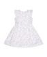 Toddler Girls Flutter Sleeve Smocked Flower Dress