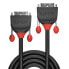 Lindy 2m DVI-D Single Link Cable - Black Line - 2 m - DVI-D - DVI-D - Male - Male - Black