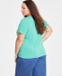 ფოტო #2 პროდუქტის Plus Size Modal V-Neck T-Shirt, Created for Macy's