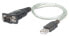 Фото #1 товара IC Intracom USB-A to Serial Converter cable - 45cm - Male to Male - Serial/RS232/COM/DB9 - Prolific PL-2303RA Chip - Equivalent to Startech ICUSB232V2 - Black/Silver cable - Blister - Grey - 0.45 m - RS-232 - USB A - Male - Male