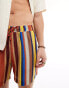 Фото #3 товара ASOS DESIGN short in multi colour stripe