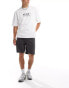 Фото #1 товара Selected Homme loose fit carpenter shorts in dark grey