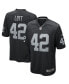 Фото #1 товара Men's Ronnie Lott Black Las Vegas Raiders Game Retired Player Jersey