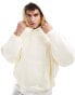 ASOS DESIGN boxy extreme oversized hoodie in off white Бежевый, L - Chest 42 - фото #1