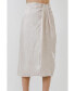 ფოტო #1 პროდუქტის Women's Metallic Effect Midi Skirt
