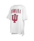 Фото #1 товара Women's White Distressed Indiana Hoosiers Lickety-Split Oversized T-shirt