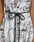 Women's Printed Square-Neck Midi Dress