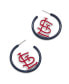 ფოტო #1 პროდუქტის Women's St. Louis Cardinals Enamel Hoop Earrings