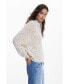 Women's Oversized knit sweater Белый, XLARGE - фото #2