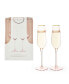 Rose Crystal Champagne Flute Set