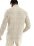 Фото #7 товара Only & Sons roll neck textured jumper in beige