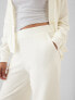 Textured Wide-Leg Ankle Sweatpants