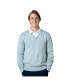 Фото #1 товара Men's Organic Fine Gauge V-Neck Pullover Sweater