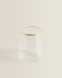 Bohemia crystal tumbler with gold rim