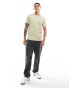 Brave Soul crew neck pocket t-shirt in pale olive green grün, S - 91-97 CM - фото #3