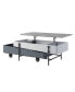 Фото #6 товара Wilkins Coffee Table w/Lift Top, White & Gray High Gloss Finish