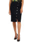 ფოტო #1 პროდუქტის Women's Faux Snap-Front Pencil Skirt