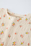 Textured floral t-shirt