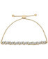 Фото #1 товара Diamond Swirl Cluster Bolo Bracelet (1 ct. t.w.) in 14k Gold, Created for Macy's