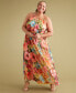 ფოტო #5 პროდუქტის Plus Size Floral Halter Maxi Dress