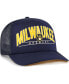 Фото #2 товара Men's Navy Milwaukee Brewers Backhaul Foam Trucker Snapback Hat