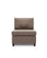 Фото #3 товара Grey Linen Middle Module Sectional Sofa with Armless Chair