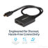 Фото #5 товара Разветвитель видеосигнала Startech.com HDMI 2-портовый, USB/сетевой адаптер, 4K 30 Гц, черный 3840 x 2160 пикселей 2560 x 1600от StarTech.com