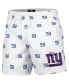 ფოტო #4 პროდუქტის Men's White New York Giants Allover Print Mini Logo Shorts