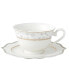 Фото #6 товара Wavy Mix and Match Bone China Service for 8-Blossom, Set of 57