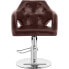 Фото #6 товара Fotel fryzjerski barberski kosmetyczny z podnóżkiem wys. 47-57 cm brązowy