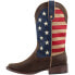 Roper American Patriotic Square Toe Cowboy Womens Beige, Blue, Brown, Red Casua