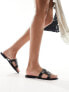 Фото #3 товара & Other Stories leather knot detail sandals in black