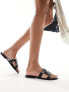 & Other Stories leather knot detail sandals in black