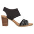 Фото #1 товара TOMS Majorca Block Heels Womens Black Casual Sandals 10019724T