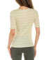 Vince Striped Rib Square Neck Top Women's S - фото #2