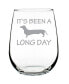 Фото #1 товара It's Been a Long Day Funny Dachshund Dog Gifts Stem Less Wine Glass, 17 oz