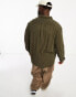 Polo Ralph Lauren Big & Tall icon logo pique shirt in olive green marl