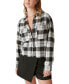 Фото #5 товара Women's Cotton Plaid Fringe-Hem Cropped Shirt