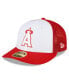 Фото #2 товара Men's White and Red Los Angeles Angels 2023 On-Field Batting Practice Low Profile 59FIFTY Fitted Hat