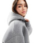 ASOS DESIGN oversized scuba hoodie in charcoal marl