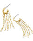 Gold-Tone Multi Strand Chain Dangle Hoop Earrings золотой металл - фото #1